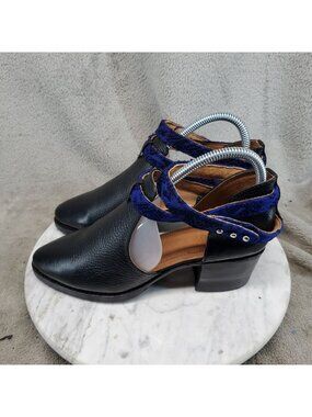 Stella 9 Shoes Womens Size EU 37 US 6.5 Black Leather Ankle Boots